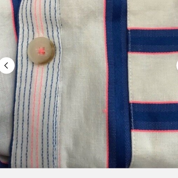 Joules new cotton linen skirt size 12 14 neon - Picture 3 of 4